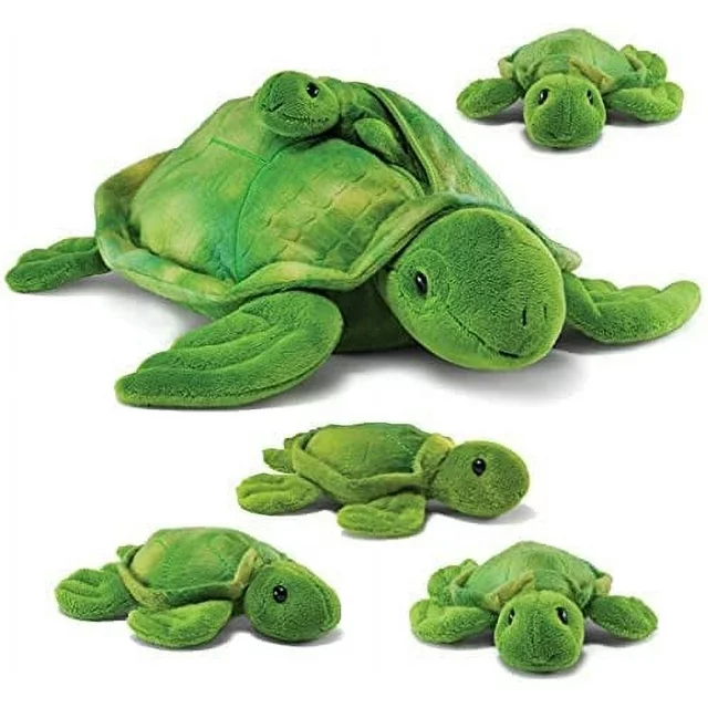 Prextex Plush Turtle with with 3 Little Plush Baby Turtles Zip in Plushies Collection Stuffed Animals Playset | Little Stuffed Animals, Plush Toys, Stuffed Animals for Babies