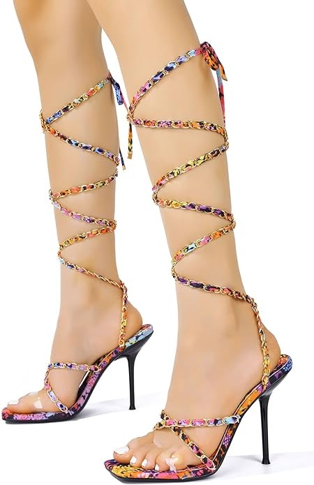 Cape Robbin Hani Sexy Woven High Heels for Women, Heels Strappy Sexy Open Toe Heels, strappy heels, Women Sandals